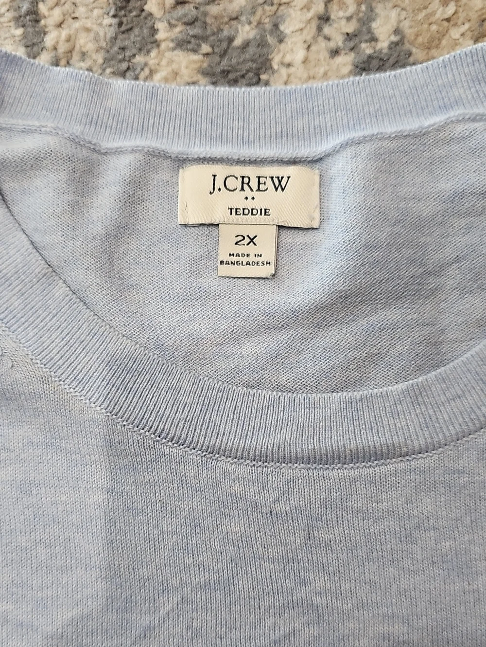 J Crew Teddie Sweater Baby Blue Size 2x Plus